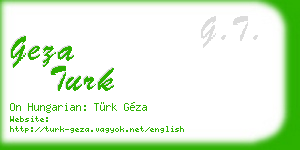 geza turk business card