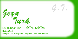 geza turk business card